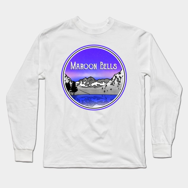 Maroon Bells Long Sleeve T-Shirt by mailboxdisco